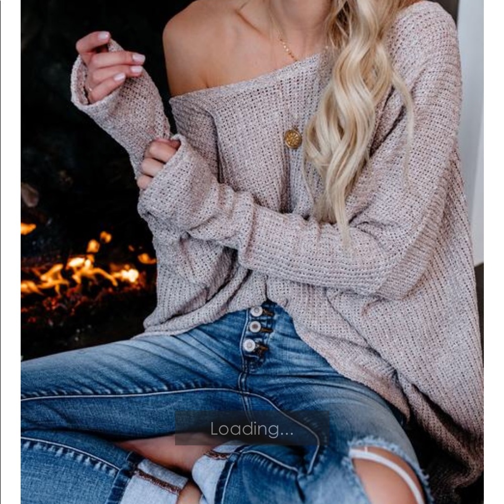 NWT Oatmeal Oversized Dolman Knit Top Shirt - Picture 5 of 8
